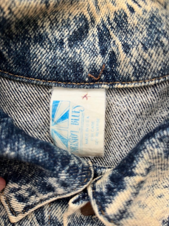 Vintage Acid Wash Denim Jacket With Embroidery - image 2