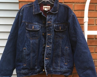 men's flannel lined jean jacket