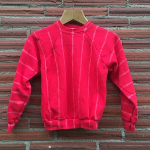 Dyed Pinstripe Red Sweatshirt