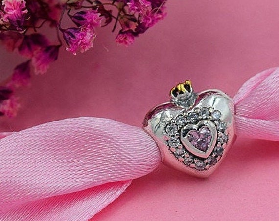 Sterling Silver Princess Heartfits Pandora and Most European - Etsy