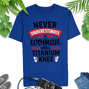 Rolig titan knäprotes-T-shirt: Stärkande kirurgisk återhämtning gåva