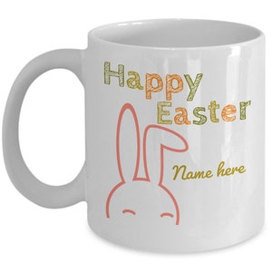 Mom or Daughter Gift For Easter, Personalized Easter Coffee Mug, Custom Easter Bunny Mug For Mom Or Daughter