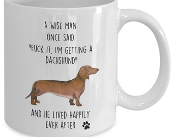 Dachshund Mug Coffee Cup Gift Idea For A Wise Dog Dad, Dachshund Dad