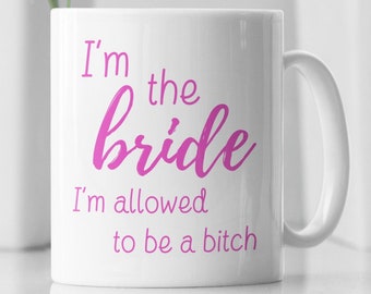 Funny Bride to Be Mug Engagement Coffee Cup Gift Idea for Her, Wedding Planning Engaged to Be Married Gifts