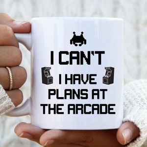 Funny Arcade Gamer Mug, Retro Arcade Gaming Gift, Videogame Lover Coffee Cup