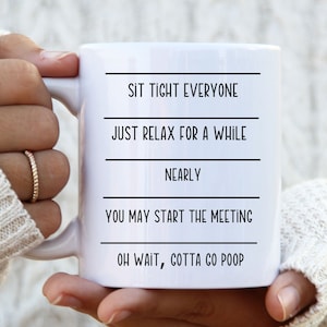 Funny Coworker Coffee Mug, Time to Poop Gift, Cup For Colleague, Fun Boss Present