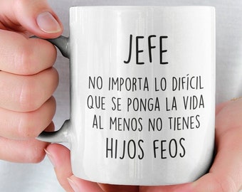 Jefe Coffee Mug, Jefe Mug Funny Phrase in Spanish, Gift for Jefe, Jefe Gift Idea, Father Gifts, Dad Gifts From Son And|or Daughter