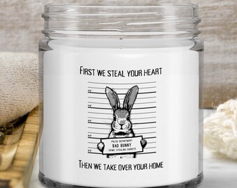 Funny Bunny Candle, Rabbit Gift Idea For A Lover Or Owner, vanilla scented candle