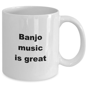 Banjo Music Mug Coffee Cup Gift Idea for Banjo Player or Lover
