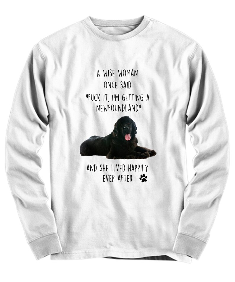 T-shirt Terranova, maglietta a maniche lunghe, felpa, felpa con cappuccio o tshirt premium, divertenti idee regalo terranova per una mamma cane, mamma terranova immagine 3