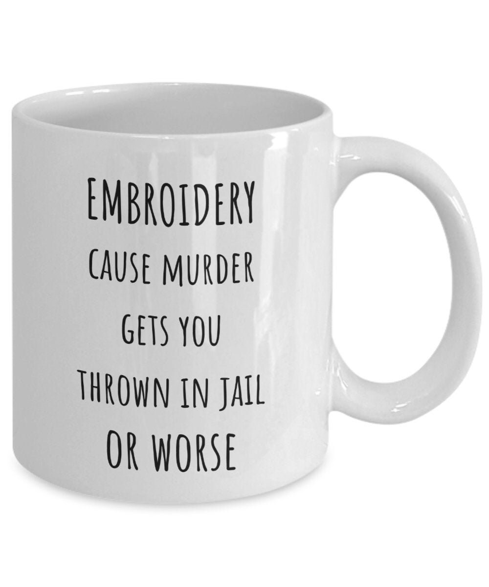 Embroidery mug funny embroiderer coffee mug embroidery gift  etsy Embroidery mug funny embroiderer coffee mug embroidery gift  etsy