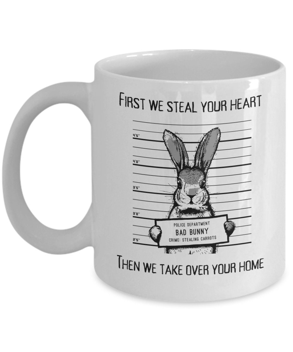 Funny Bunny Mug Rabbit Coffee Cup Gift Idea for A Lover or Etsy