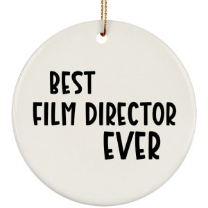 Film director ornament, film director gift, gift for film director, 3 inch circle ceramic ornament