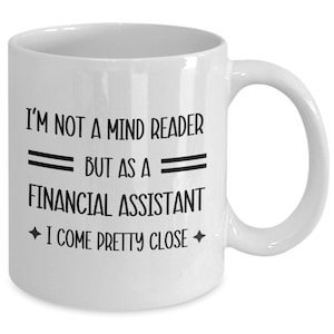 Mug drôle assistant financier, cadeau assistant financier pour homme, femme, tasse à café assistant financier