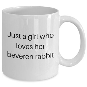 Beveren rabbit mug, beveren bunny gift, funny bunny gag gift for her, girls, girlfriend