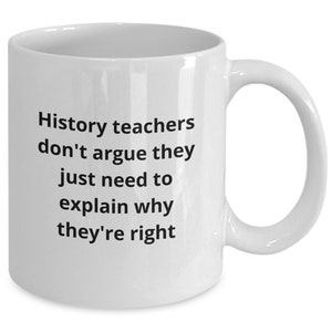 Zabawny kubek dla nauczyciela historii, kubek do kawy dla nauczyciela historii, pomysł na prezent dla historyka