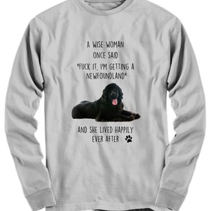 T-shirt Terranova, maglietta a maniche lunghe, felpa, felpa con cappuccio o tshirt premium, divertenti idee regalo terranova per una mamma cane, mamma terranova immagine 4