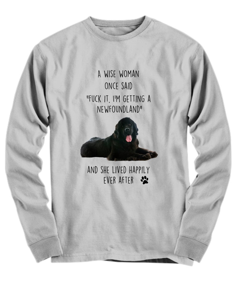 T-shirt Terranova, maglietta a maniche lunghe, felpa, felpa con cappuccio o tshirt premium, divertenti idee regalo terranova per una mamma cane, mamma terranova immagine 4