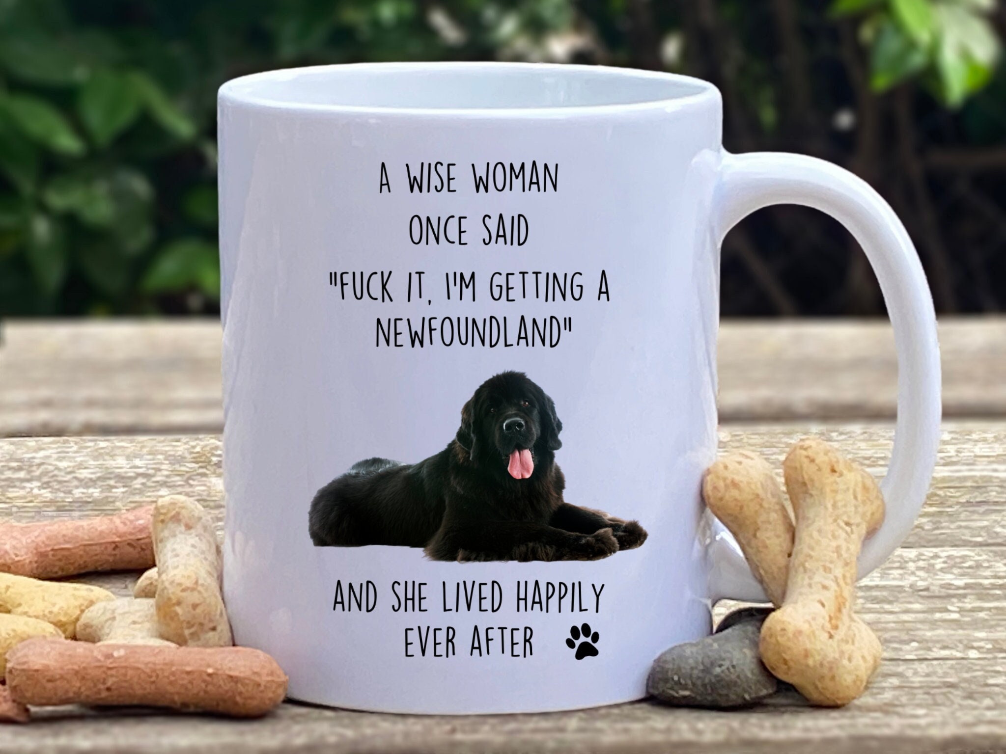 Funny Newfoundland Dog Mug, Coffee Cup, Gift Idea For A Wise Dog Mom, Newfoundland Mom