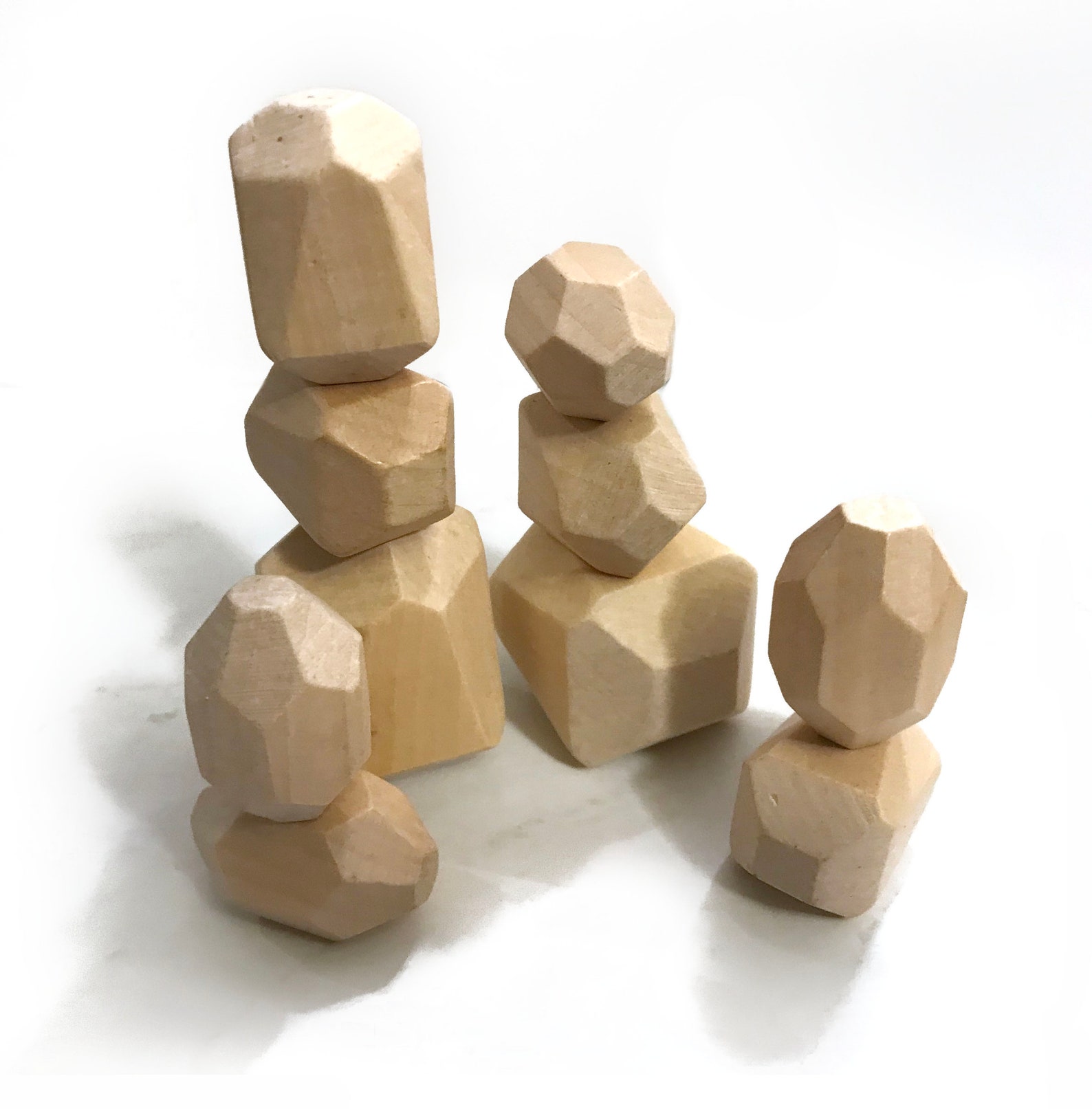 Balancing Stones Stackable Toy Wooden Color Stackable Etsy