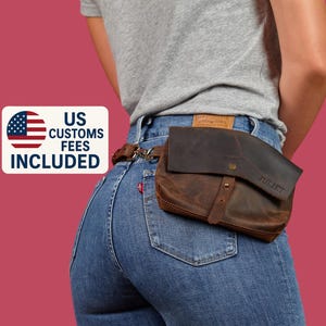 Engraved cub bag, leather belt bag, custom fanny pack, mini waist bag, personal gift for birthday, hip bag for women, leather hip bag
