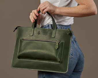 Engraved laptop bag, custom gift, women laptop briefcase, custom laptop case, notebook bag, womens laptop sleeve