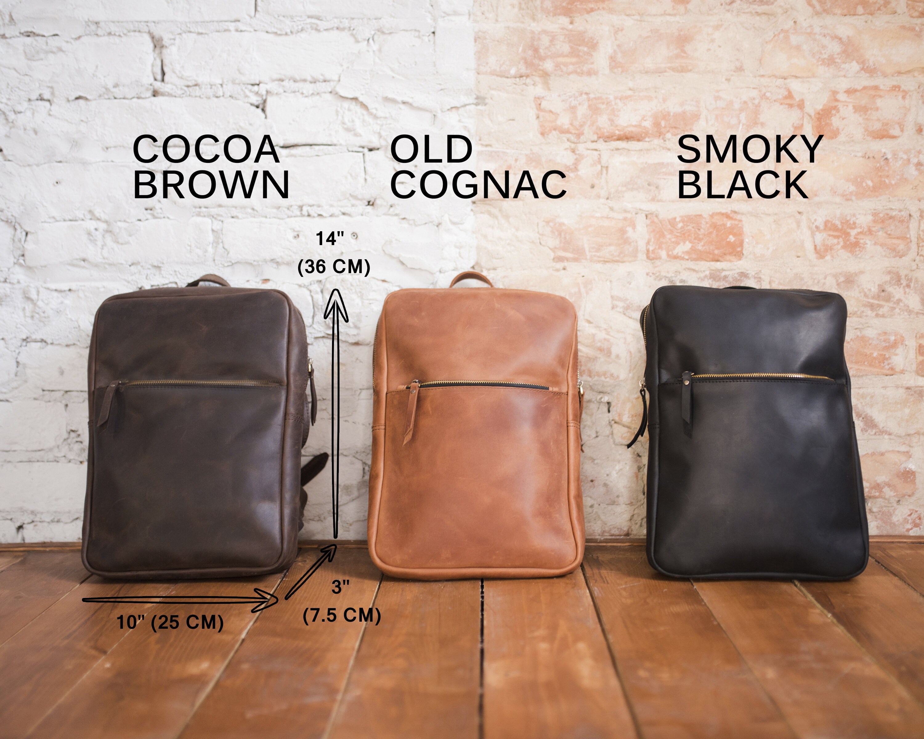 Custom Leather Backpack. Made From Genuine Leather Quality Etsy