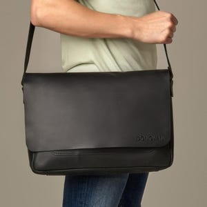 Crossbodytas heren, leren schoudertas, leren birefcase heren, laptop-schoudertas, verjaardagscadeau voor hem, verjaardagscadeau echtgenoot