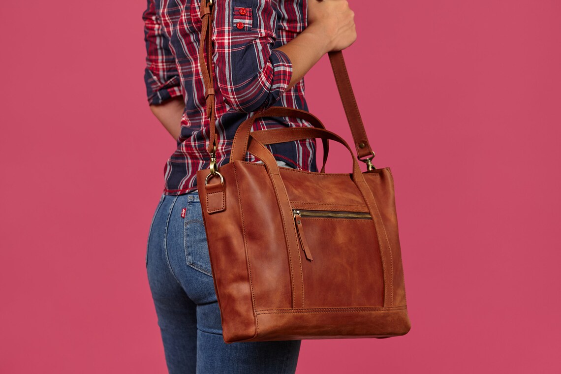 Leather Laptop Bag for Everyday Use. Perfect Custom Gift for Etsy