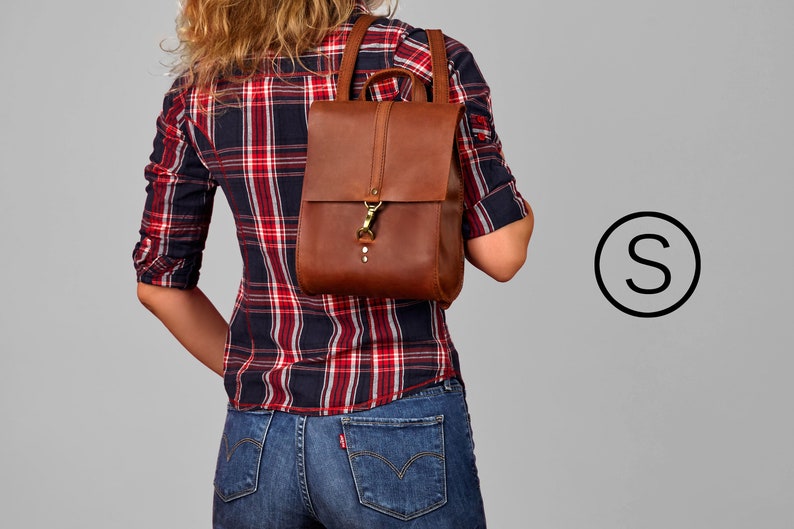 Leather Backpack With Monogram. Personalized Women Backpack Etsy