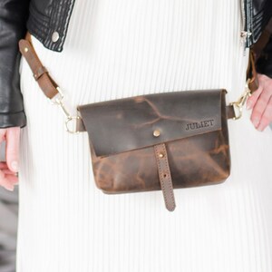 Gürteltasche, Gürteltasche aus Leder mit Gravur, Leder Gürteltasche, Geschenk für Geburtstag, personalisiertes Geschenk für Geburtstag