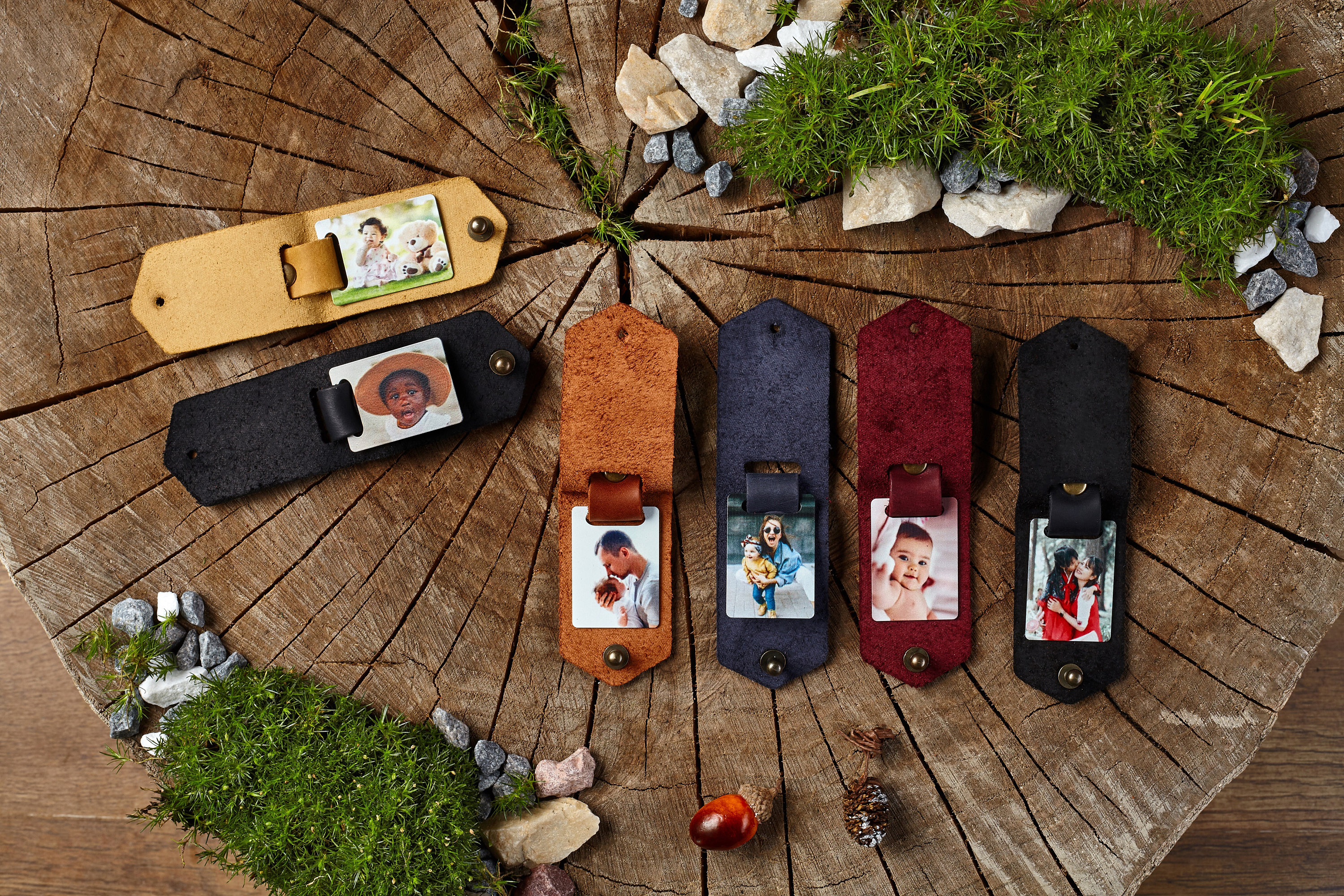 Unique Leather Keychain With Your Photo, Gift, Personalized Key Holder ...