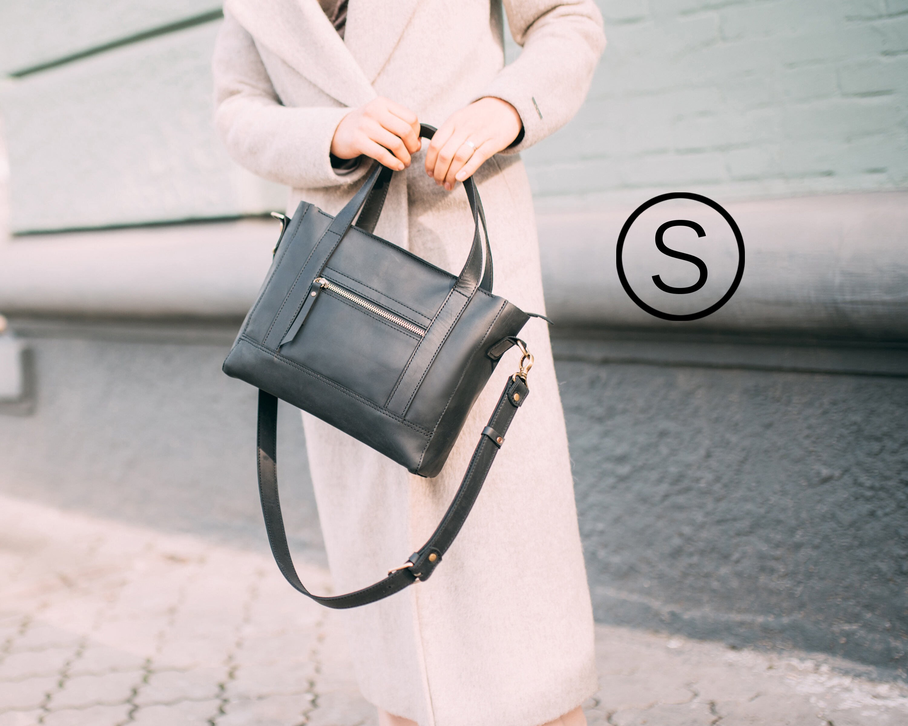 Leather Compact Bag 2set Pochette main image 0