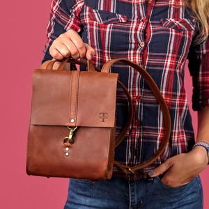 Office city backpack, womens laptop backpack, leather shoulder bag, office backpack gift for women, womens anniversary gift,  womens purse