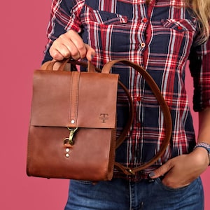 Office backpack gift for women, womens laptop backpack, womens anniversary gift,  office city backpack, leather shoulder bag, womens purse