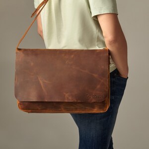 Sac de travail en cuir, sac à bandoulière pour homme, porte-documents en cuir pour homme, sac messager pour ordinateur portable, cadeau sac à bandoulière pour homme pour lui, cadeau d'anniversaire pour homme