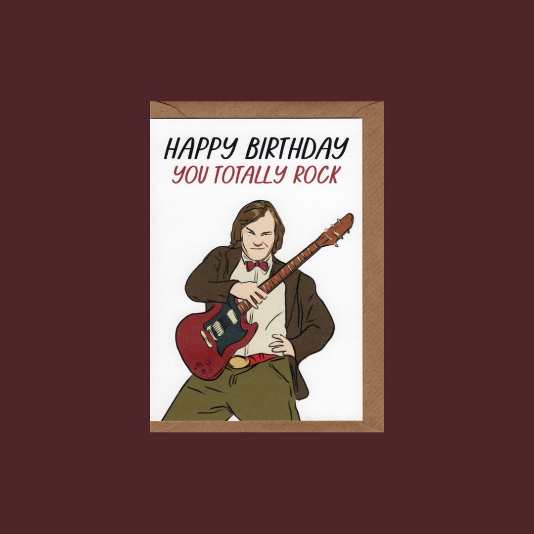 School of Rock Birthday Card You Totally Rock Etsy