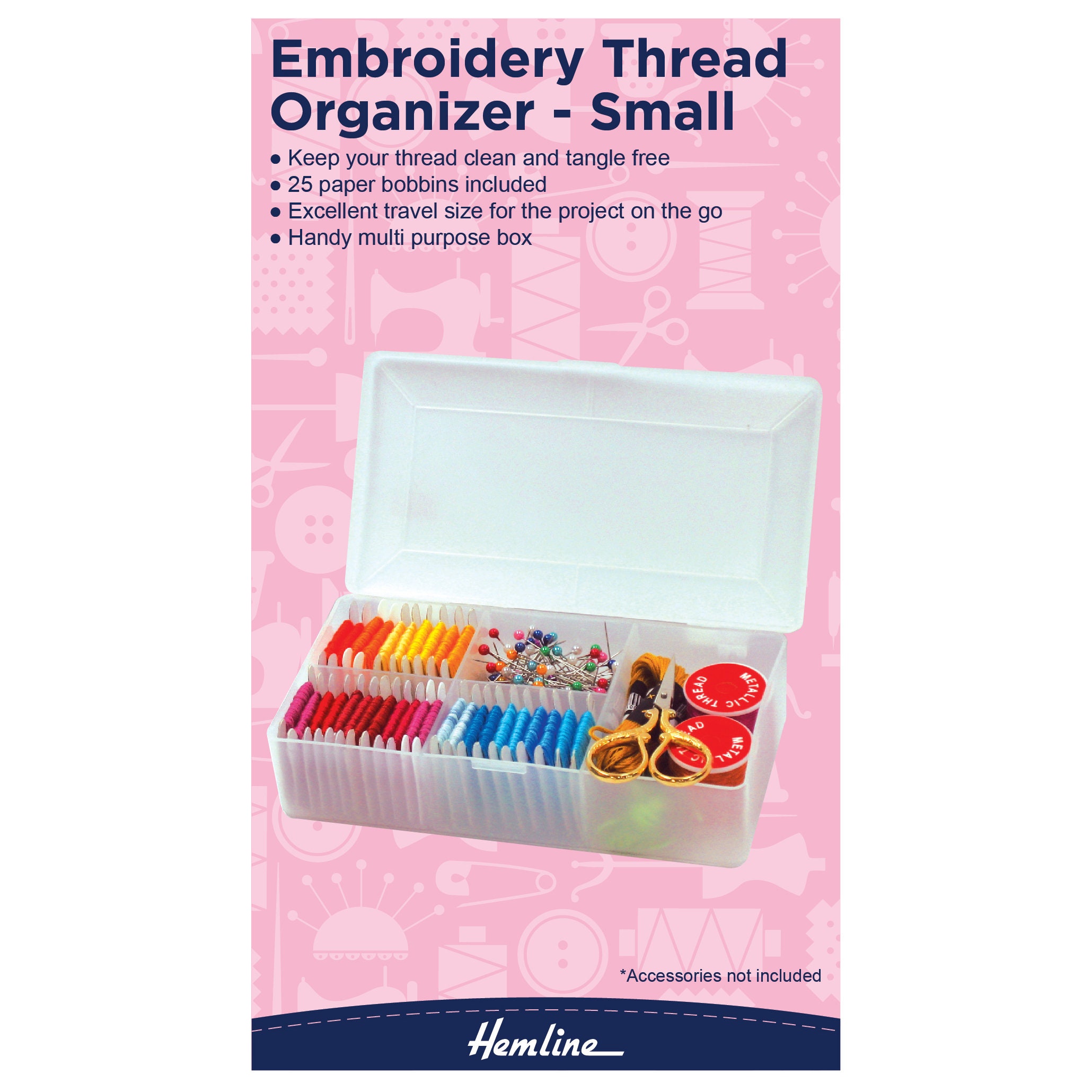 DMC 6118/6 Floss/embroidery Thread Bobbin Storage Box Including 50 Empty  Bobbins 