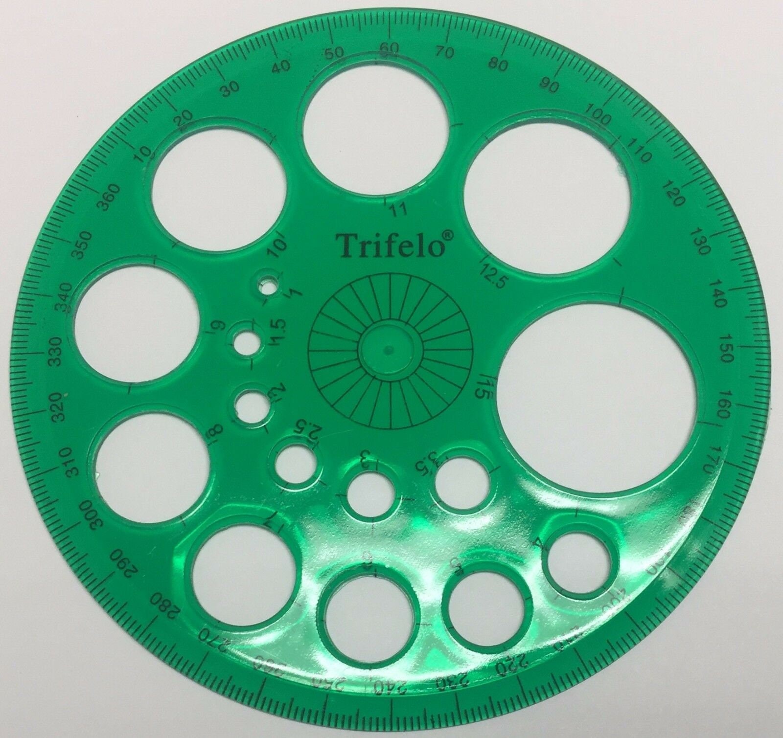 Circle Ruler Round Template 360 Degree Protractor Circular Measure 