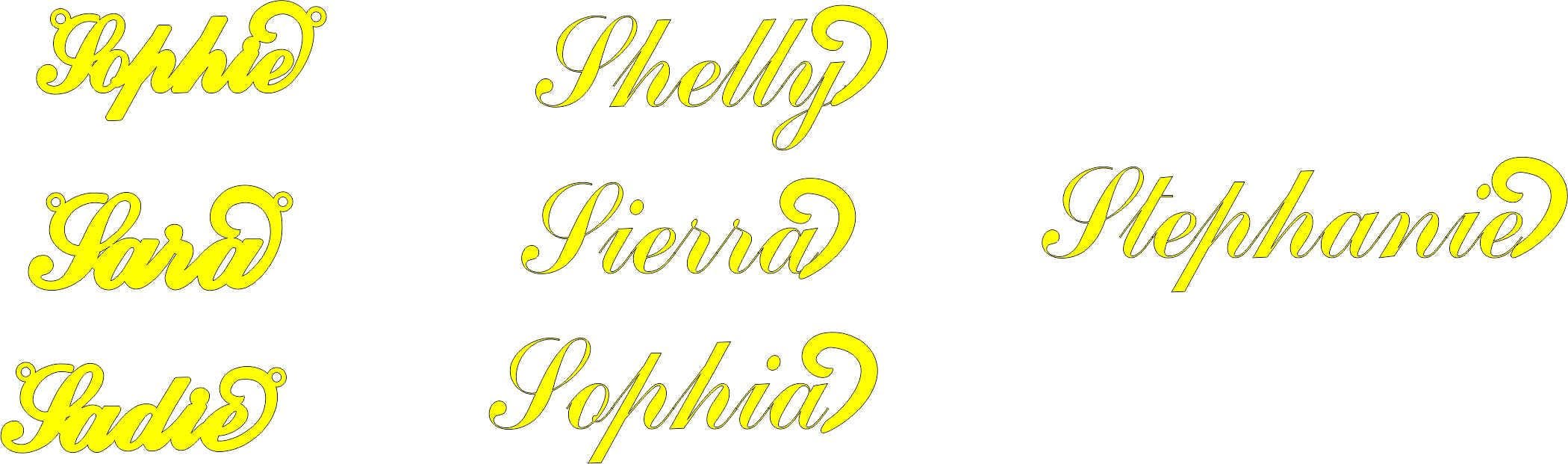 Carrie Script Name Necklace, Personalized Carrie Font Nameplate, 14K ...