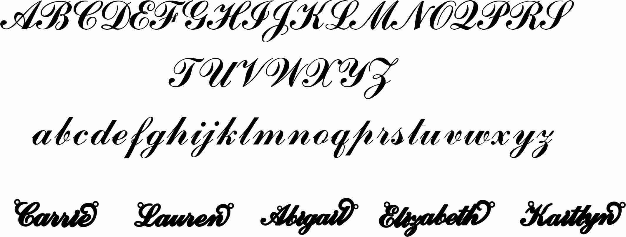 Carrie Script Writing Carrie Script Name Necklace, Personalized Carrie Font Nameplate, 14K ...