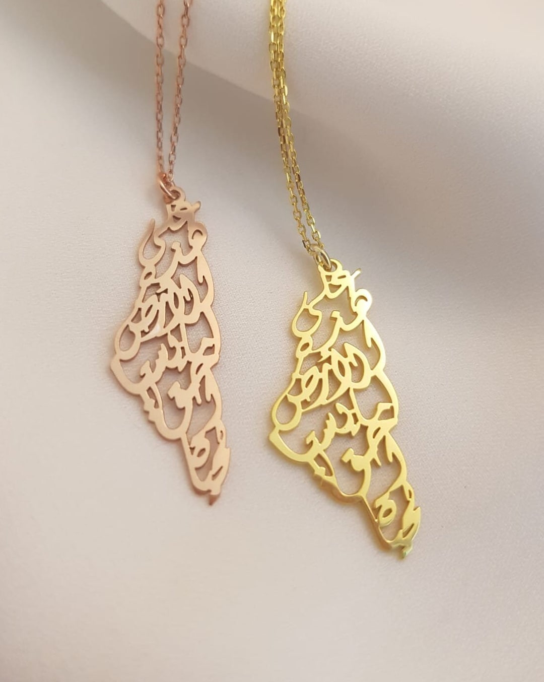 Palestine Map Necklace, Silver Palestine Pendant, Palestine Map, Gaza Map, Palestine Necklace Etsy