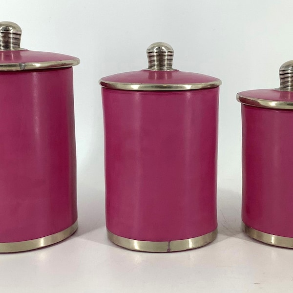 Tadelakt - Dose / handgemachte orientalische rosenfarbene Dose - ästhetisch, auffallend, handgefertigt, wasserabweisend in Größe S/M/L
