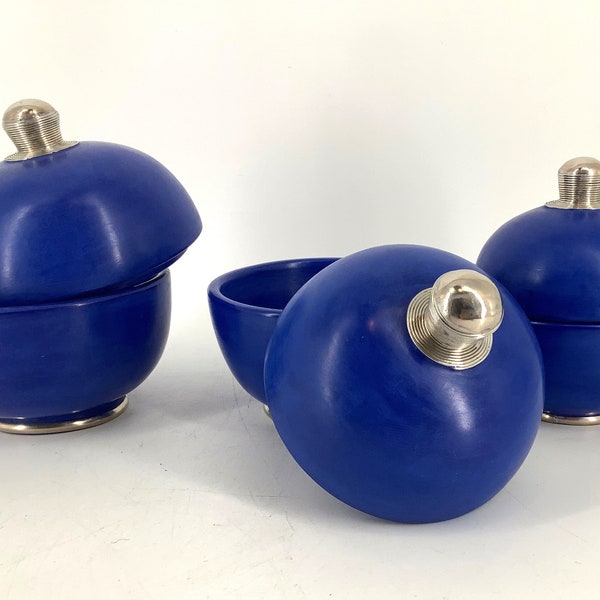 Tadelakt-Dose / handgemachte orientalische Dose, traditionell gefertigt in modernem Design - majorelle-blau / bleu-majorelle