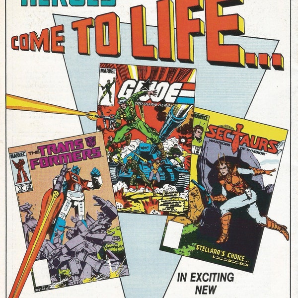 Marvel Comics Digital Prints 8" x 12" "Your Favorite Heroes Come to Life" G.I. Joe, Transformers, Sectaurs