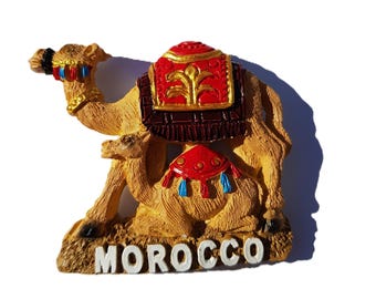 3D Camel Fridge Magnet, Handmade Morocco Travel Souvenir, Refrigerator Decorative Craft Sticker