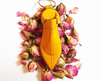 BABOUCHE Keychains: Babouche Slippers Keychain, Moroccan Handmade Leather