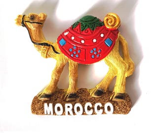 3D Camel Fridge Magnet, Handmade Morocco Travel Souvenir, Refrigerator Decorative Craft Sticker