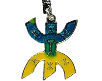 Berber Flag Keychain: Amazigh Symbol Craft Keychain