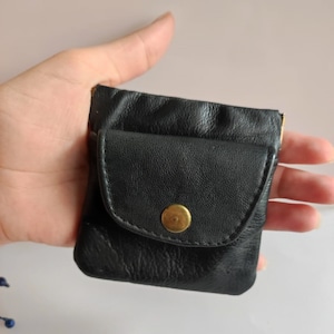 Portafoglio in pelle fatto a mano, porta soldi, portafoglio per uomo o donna